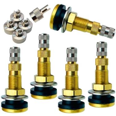 Imagem de TR618A Hastes de válvula de pneu, hastes de válvula de trator líquido de ar sem câmara para pneus sem câmara, rodas agrícolas industriais, hastes de válvula de pneu de fixação (pacote com 5)