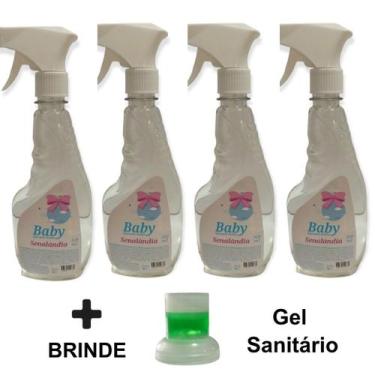 Imagem de 4 Facilitador de Passar Roupa Aroma Baby Água Perfumada Borrifador 500