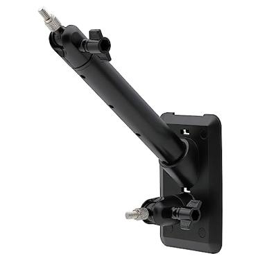 Imagem de Holicfun Suporte de parede 2 em 1 para painéis solares de anel e câmeras (preto)