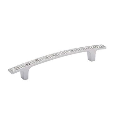 Imagem de Richelieu Hardware BP123412814001 Coleção Vence 128 mm (5 1/32") puxador de armário contemporâneo de cristal central e cromo
