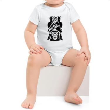 Imagem de Body infantil 3 macacos sabios chinpanzes - Alearts, G