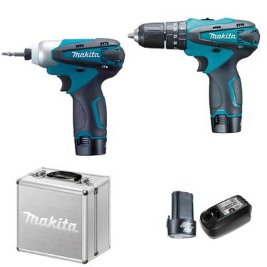 Imagem de Kit makita parafusadeira e furadeira hp330d e parafusadeira td090d á b