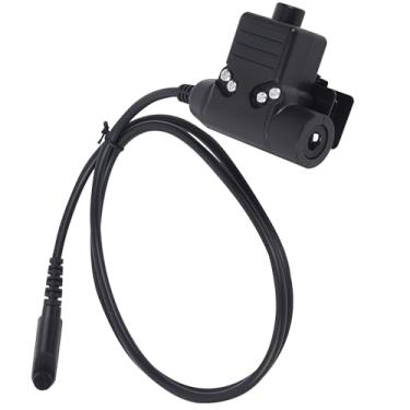Imagem de Pdflie Adaptador de sistema U94 PTT para fone de ouvido compatível com Hytera HYT pd602i pd682i pd662i hp602 hp682 bd519 bd6302 pd680 x1p x1e (fiação militar OTAN EUA, com fio, preto)