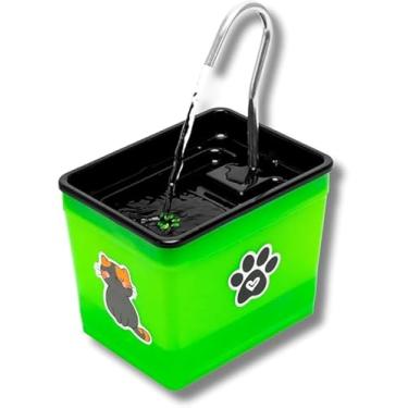 Imagem de Bebedouro Fonte De Água Para Gatos - Silencioso E Econômico (Verde-Limão, 1,8L)