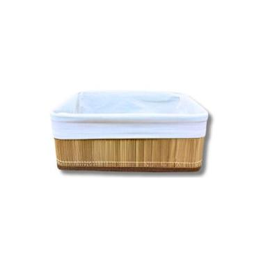 Imagem de CESTA RETANGULAR BAMBU 27x17x11 MUNDIART