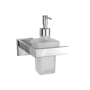 Imagem de Conjunto de acessórios para banheiro em aço inoxidável cromado - Inclui toalheiro, barra de toalha, porta-lenços e gancho para roupão para decoração de banheiro (dispensador de sabão)