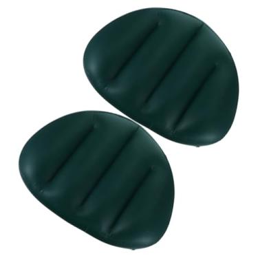 Imagem de Housoutil 2 Almofadas Infláveis para Caiaque e, Almofada Portátil de Assento em PVC com Encosto, Design Dobrável, Verde Escuro, 43 x 32 x 10 cm