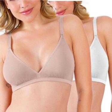 Imagem de Kit 2 Sutiãs Algodão Orgânico Love Secret 899300 Branco/Chocolate, Bra
