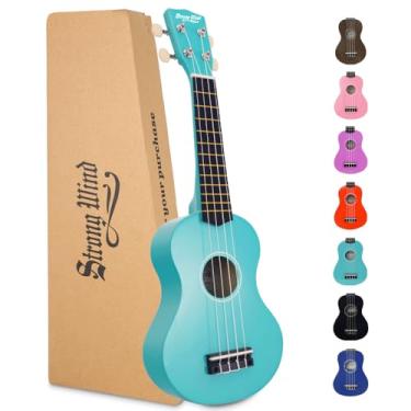 Imagem de Strong Wind Ukulele Soprano – Ukulele para instrumento musical de cordas para adultos iniciantes, Ukelele de tília de 53 cm com bolsa para shows