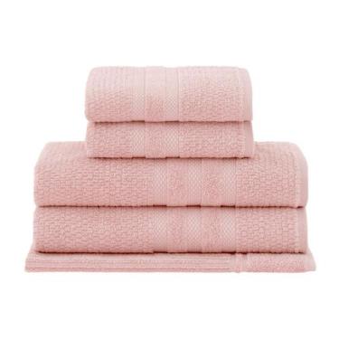 Imagem de Kit Jogo de Toalhas Buddemeyer 5 Peças Banhão Rosto Piso Vanilla 100% 