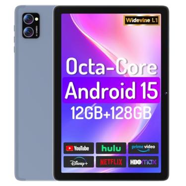 Imagem de LECTRUS Tablet, tablets Android 15 de 10 polegadas com processador Octa-Core, 12 GB de RAM + 128 GB de ROM (expansão para 2 TB), tela sensível ao toque HD IPS, vida útil da bateria de 10H, Widevine L1