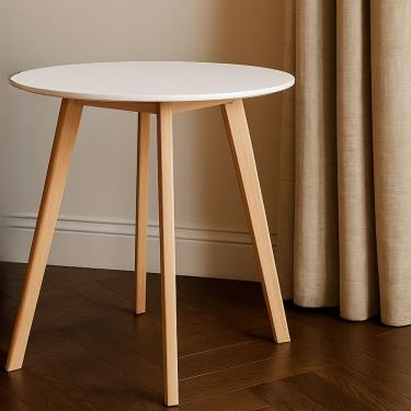 Imagem de Mesa De Jantar Sala Cozinha Redonda Leda Elegante 80cm Branca