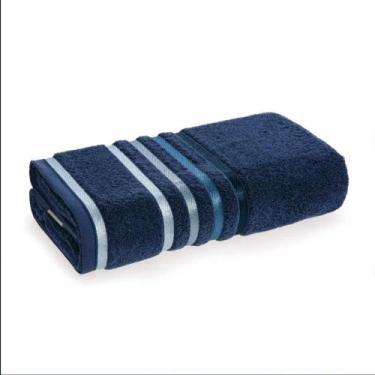 Imagem de Kit 2X Toalha Banhão Lumina Fio Penteado Azul Naval Karsten
