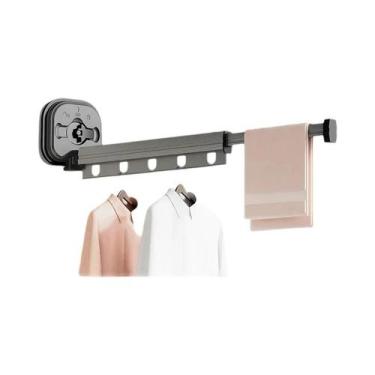 Imagem de Cabideiro Retrátil De Parede Para Economizar Espaço, Varal Dobrável Pa