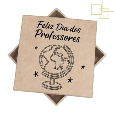 Imagem de Caixinha Homenagem Dia dos Professores Lembrancinha em MDF 12x12x5 - E