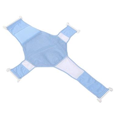 Imagem de KIMISS Suporte para o Chuveiro da Rede de Banheira Infantil para Banho de bebê Seguro - Almofada de Tapete de Banco de Berço Ajustável Em Rosa (Azul)