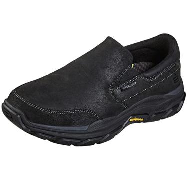 Imagem de Skechers Calum Goodyear masculino Respeitado Calum Goodyear couro de perfil baixo sem cadarço com gore duplo, Preto, 41