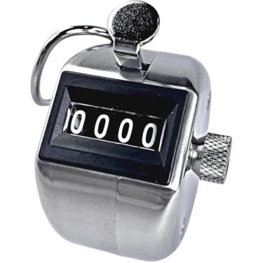 Imagem de Templeton Contador portátil Pro TMP-4H de 4 dígitos | Contador de clicker profissional feito no Japão, conta 0-9999 | Contador de pessoas de nível industrial, contador de volta, contador de passo |