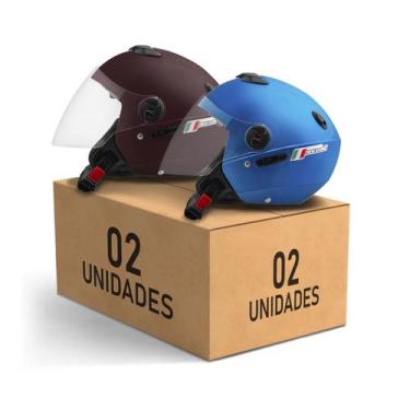 Imagem de Kit 2 Capacete Aberto New Atomic Elite Masculino Feminino Pro Tork, VE