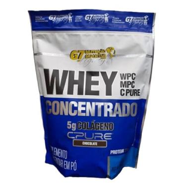 Imagem de WHEY PROTEIN CONCENTRADO com 5g COLÁGENO CPURE - 900G - REFIL SABOR CHOCOLATE - G7 NUTRIÇÃO ESPORTIVA LEGACY