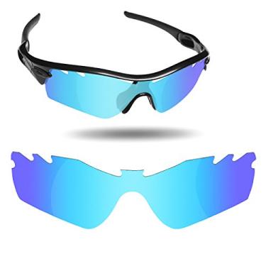 Imagem de Fiskr Lentes polarizadas de substituição para óculos de sol Oakley Radar Path ventilados com resistência a impactos, proteção contra raios UV e proteção multifuncional (azul)