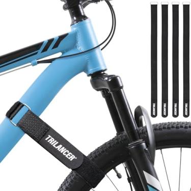 Imagem de Tiras para Suporte de Bicicleta, Kit com 4 Trilancer – Tiras Ajustáveis para Estabilização de Rodas com Sistema de Gancho e Argola para Uso em Carro e Suporte de Parede, Transporte (75 cm x 3,8 cm)