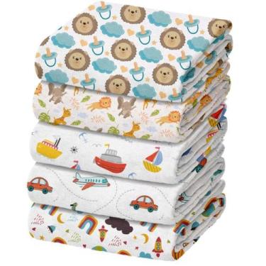 Imagem de Pacote 20 Fraldas De Pano Luxo Minasrey 70X70 - Masculino - Dugu