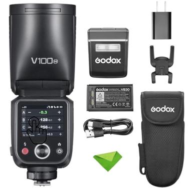 Imagem de Godox V100 N V100-N 100Ws TTL Flash para Câmera 400 de Potência Total, Tempo de Reciclagem de 1,7s, Sem Fio 2,4G com Externo, Speedlight HSS, Touchscreen