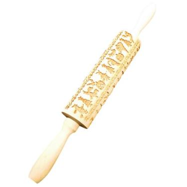 Imagem de Bothyi Rolo de massa de madeira em, decoração de cozinha, ferramenta faça você mesmo, padrões de utensílios de cozinha, rolo para biscoitos, massas de, Misturado