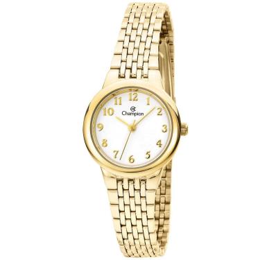 Imagem de Relógio CHAMPION feminino analógico dourado branco CH24811H