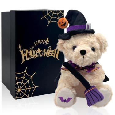 Imagem de Bruxa de pelúcia Numyawl para Halloween, urso de pelúcia, 20 cm