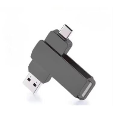Imagem de PEN DRIVE DE 2TB, TIPO 2 EM 1, INTERFACE USB 3.2, A E C, NA COR CINZA.