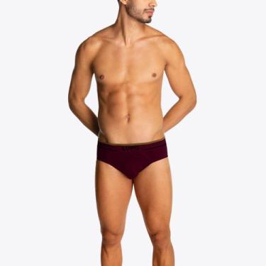 Imagem de Cueca Lupo Slip Fio Texturizado Sem Costura 00624-003, Marsala, G
