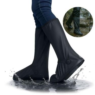 Imagem de Botas Polainas Par de Galochas Contra Chuva para Motoqueiro Trilhas Im