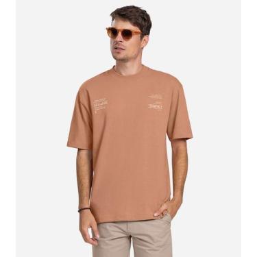 Imagem de Camiseta Masculina Diametro Marrom, G, Marrom