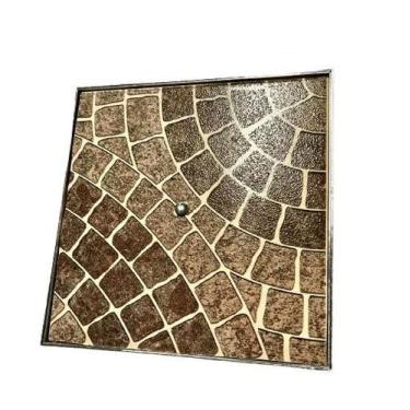 Imagem de Tampa Alumínio com Rebaixo Oculta 60 Cm Inspeção / Esgoto / Gordura - 