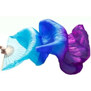 Imagem de Véu Fan em Poliéster Véu Leque Degrade Cores Dança do Ventre - VFAN-P0