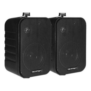 Imagem de Caixa Acústica Passiva Ambiente Cx604 Skypix 60w Rms 4  Par , Preto