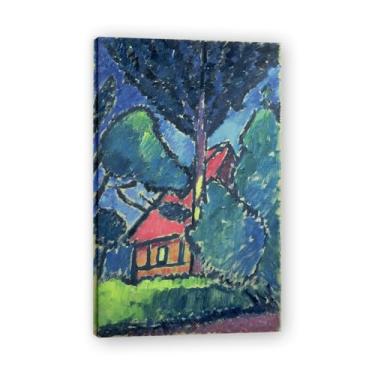 Imagem de NHLDZYH Pôster de arte expressionista (sem título 50) por Alexej von Jawlensky. Pinturas a óleo famosas. Decoração de parede de sala de estar ou escritório. Moldura interna 70 x 112 cm - 27,6 x 44,0