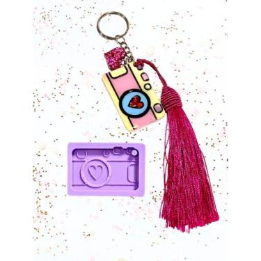 Imagem de R609 molde de silicone câmera fotográfica resina chaveiro - confeitari