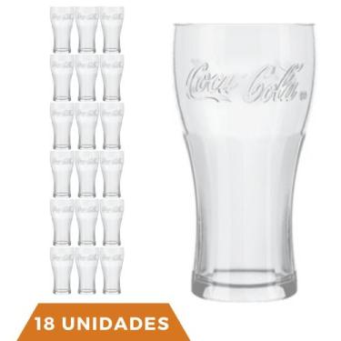 Imagem de Jogo 18 Copos de Vidro 300ML Coca-Cola Transparente Nadir - NADIR FIGU