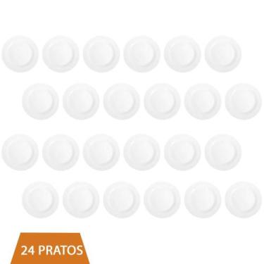 Imagem de Jogo 24 Pratos Opaline Menu Raso 27cm Almoço e Janta Nadir - NADIR FIG