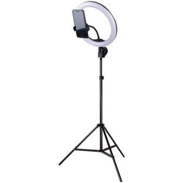 Imagem de Ring Light De Fotografia Iluminação Led + Tripe 1,6 M Make - EBAY