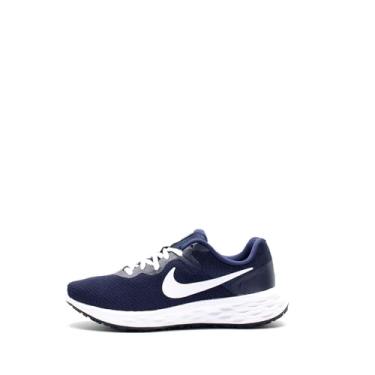 Imagem de Nike T nis de corrida masculino Revolution 6 NN, Obsidiana branca azul-marinho (Midnight Navy White), ard sia cinza, 10.5(DC3728-401)