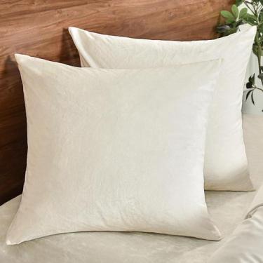 Imagem de Capas de almofada PHF Super Soft Velvet 60x60cm, pacote com 2
