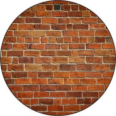 Imagem de Painel de Lona Redondo Muro De Tijolos Antigos - Fabrika De festa, 190