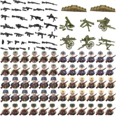 Imagem de Conjunto de construção de bonecos de ação CYSNATU WW2 com arma 180 uni