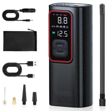 Imagem de Inflador de pneu Kesfferch Compressor de ar portátil para carro 150 PS