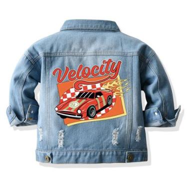 Imagem de Jaqueta jeans Cromoncent Kids Toddler Button Down Coat azul 2-3T