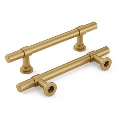 Imagem de Alças de gabinete goldenwarm, pacote com 10 unidades, ouro, 9,5 cm, la